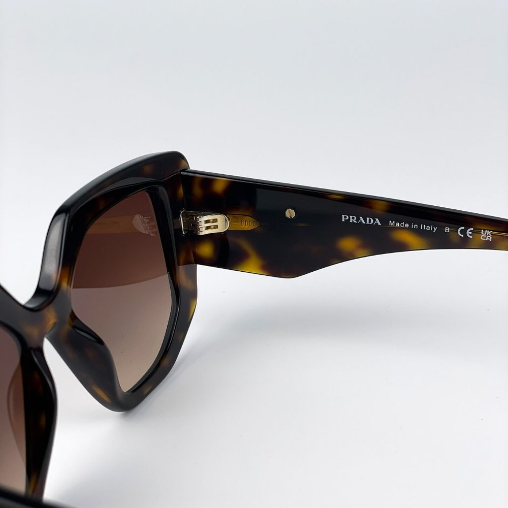 🔥Prada PR14ZS 2AU6S1 Sunglasses Tortoise Brown Gradient Square Women - Picture 12 of 15